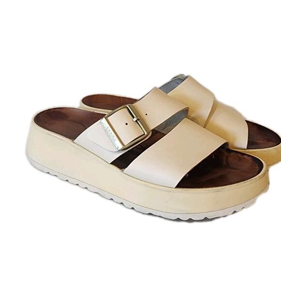 Papillio Birkenstock Sandals
Almina Wide Bone Leather Straps Raffia EU 37 US 6 - Picture 2 of 12
